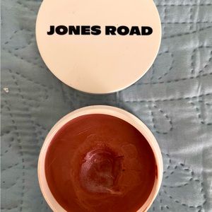 Jones Road Miracle bomb and dusty rose.